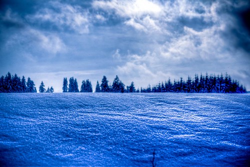 blue trees winter sky snow cold wall clouds forest landscape moody 85mm f56 hdr canonef85mm iso50 canoneos5dmarkii