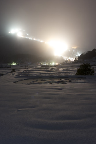 japan スキー場 夜 ライト ライトアップ 広島県 廿日市市