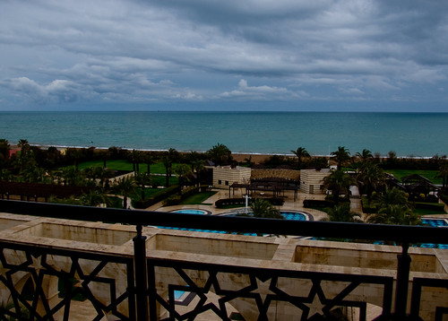 blue sea sky water clouds turkey hotel nikon asia mediterranean balcony türkiye antalya nikkor vr afs 尼康 kadriye thedome belek 18200mm 土耳其 亚洲 f3556g d40 ニコン 18200mmf3556g kempinkski 安塔利亚