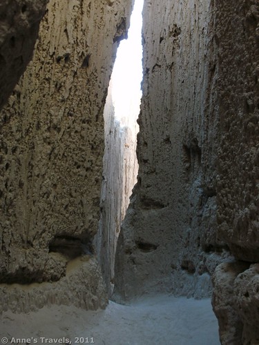 Walking the slot canyons of Cathedral Gorge State Park, Nevada