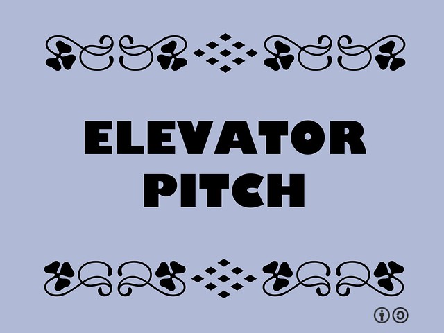 Buzzword Bingo: Elevator Pitch = Concise presentationas pitched to someone in the short time available in an elevator