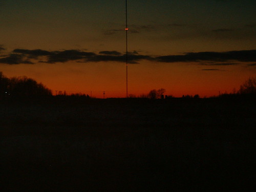 sunset sky tower colors wisconsin clouds evening dusk wi radiotower communicationstower milladore milladorewi
