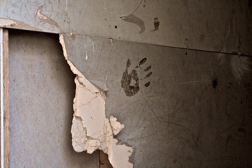 abandoned wall handprint trailerhouse efs1855mmf3556is
