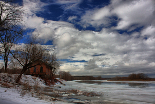 winter snow river mohawk hdr eriecanal mohawkriver