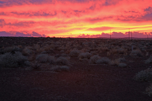 sunset arizona desert meteorcrater