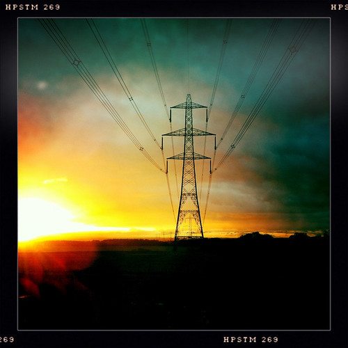 sunset square powerlines iphone 2011 hipstamatic