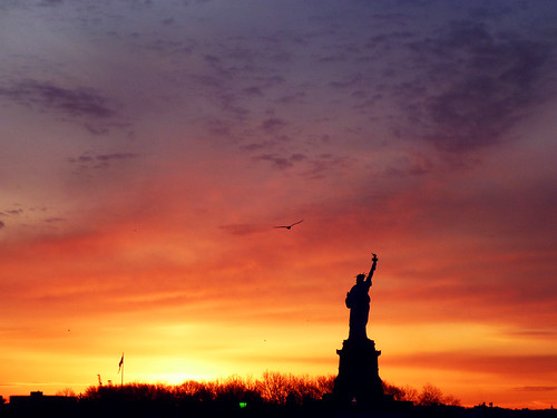 brooklyn sunrise jerseycity nj statueofliberty libertyisland libertystatepark nyharbor