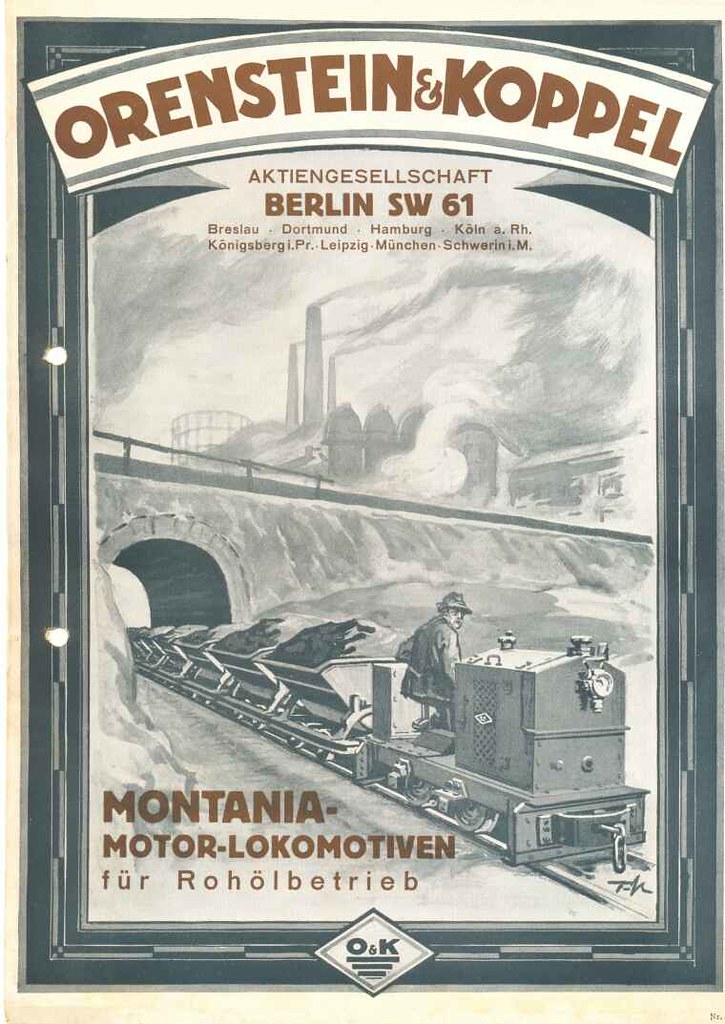 O&K Montania motor-lokomotiven fuer rohoelbetrieb blz. 1 van 2 - ca