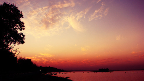 sunset india lake bhopal
