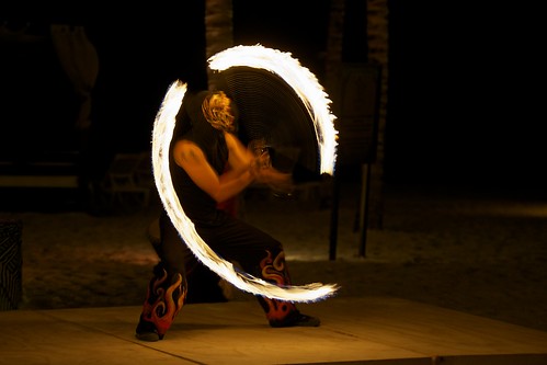fire mask stage flames spinning performer spinner d700