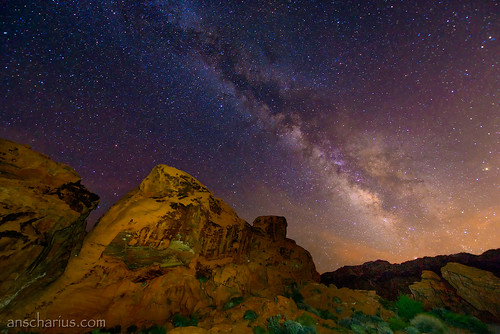 Milkyway over Valley of Fire - Nikon D800E - AF-S 2,8/14-24mm
