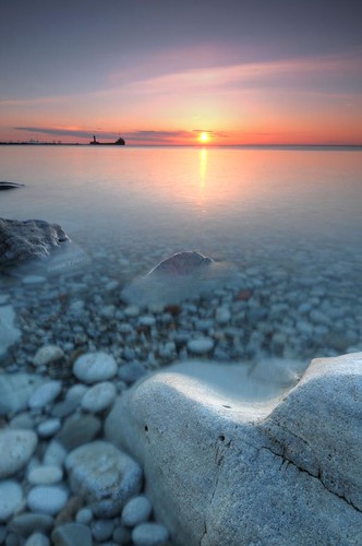 morning sunrise dawn rocks stones calm sunken lakeontario mississauga hdr freighter portcredit ridgetown photomatix
