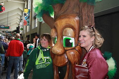 Garry Oak with Portland Timbers fans on April 17, 2011