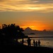 Sunset in Tahiti.