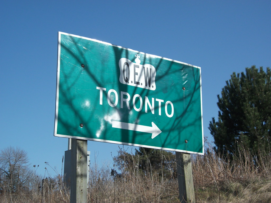 QEW Toronto sign