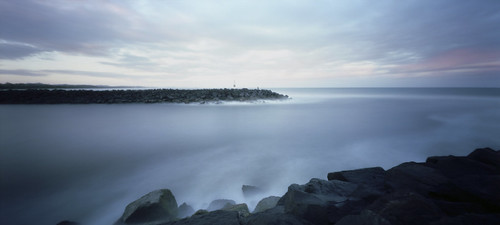 ocean sea film beach mediumformat twilight rocks waves dusk tide australia pinhole 120film newsouthwales zeroimage portra160nc brunswickheads zero612b