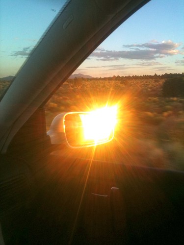 sunset sun sunlight mirror desert reflect suns