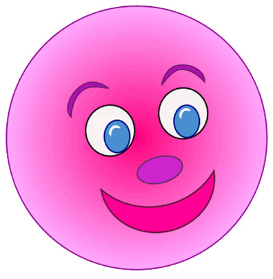 pink smiley face 1 lge 11cm | This clipart drawing has been … | Flickr ...