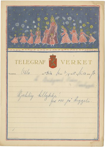 Festtelegram: Kunstnarkonkurransen i 1946