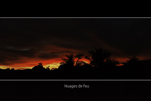 sunset red clouds de soleil coucher nuages guadeloupe antilles roucge