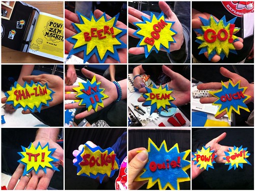 POW! Magnets people made at WebVisions!