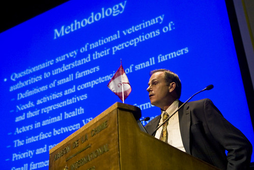 ILRI veterinary epidemiologist Jeff Mariner at OIE meeting
