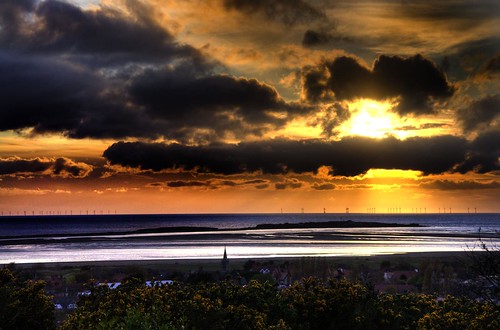 sunset sea england sky panorama sun water weather clouds river island europe day cloudy britain scenic vista rays hdr wirral westkirby riverdee hilbre yahooweather 100commentgroup “flickraward” mygearandme goldenhdr