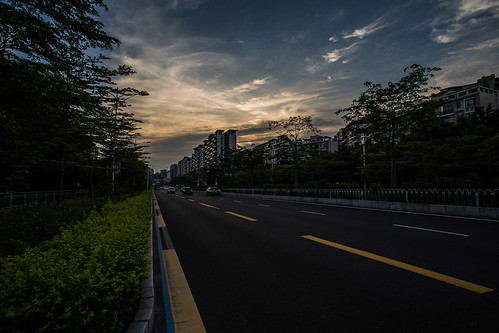 china road sunset asia cityscape 深圳 广东 roadtransport publicinfrastructure 龙岗 photothemes architecture建筑 nationsplaces 清林路
