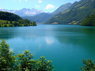 Lake Lungern in the Swiss Alps.