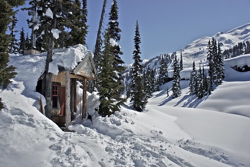 winter snow canada whistler spring powder lodge hut backcountry nordic sauna