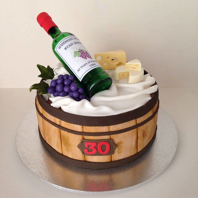 Wine Barrel Cake by Top of the Cake