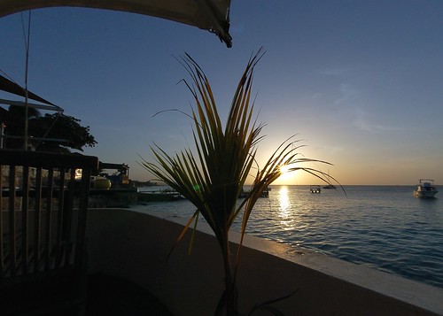 sunset sea silhouette caribbean bonaire ©allrightsreserved