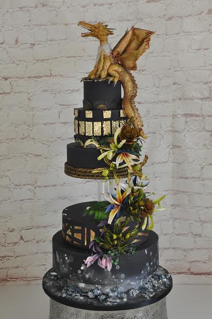 Dragon Wedding Cake by Ani of Comper Cakes