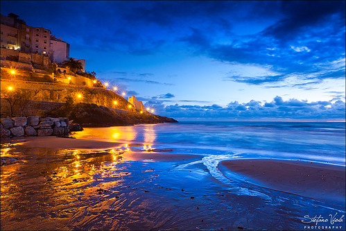 sunset sea italy beach clouds canon reflections lights italia tramonto mare luci riflessi spiaggia sperlonga nuances sfumature stefanoviolaphotography orablubluehour 5dmarkii1740