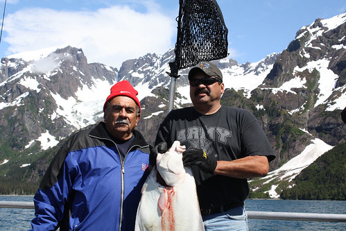 2 guys with Halibut