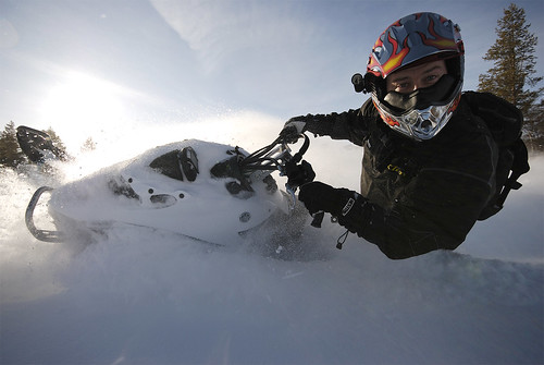 winter snow sweden snowmobile