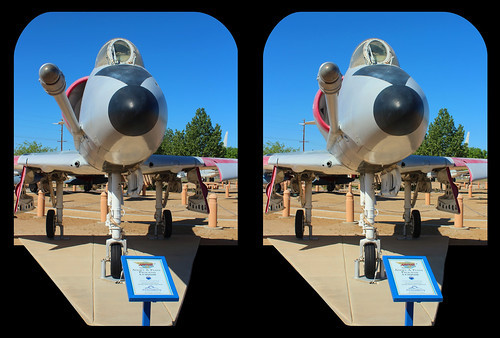 museum airplane 3d fighter aircraft stereo a4 skyhawk crosseyedstereo stereophotomaker stereomasken