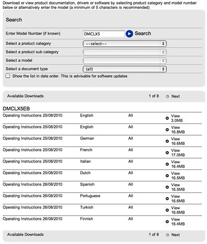 How to download the Panasonic LX5 Manual / Operating Instructions at Panasonic UK