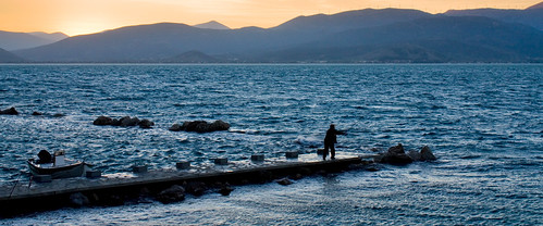 sunset fisherman greece ηλιοβασίλεμα nayplio ελλάδα ναύπλιο ψαράσ