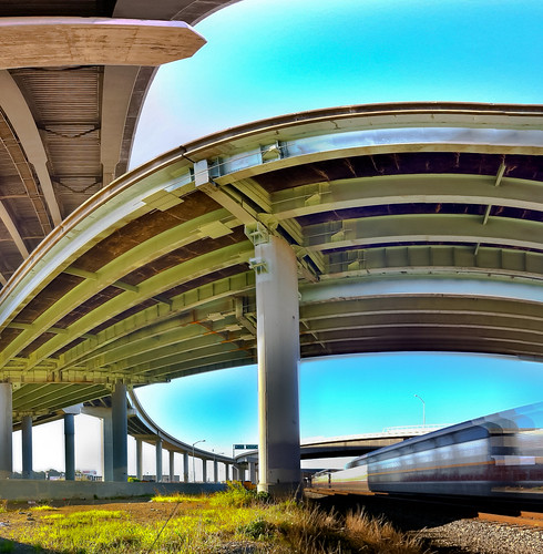 california blue winter panorama motion color northerncalifornia train moving big movement highway view infinity wide over large rail railway panoramic depthoffield motionblur amtrak freeway slowshutter bayarea commuter interstate eastbay expressway elevated february 80 emeryville stitched hdr mobilephonecamera alamedacounty interchange iphone 880 580 macarthurmaze 2011 clawson iphone4