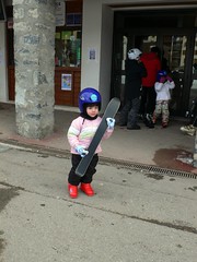 T and her ski - Photo of Roubion