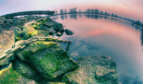 sunset holland netherlands river nederland fisheye chain rhine eos30d samyang8mm