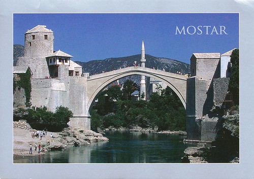 Old Bridge Area of the Old City of Mostar