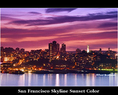 San Francisco Skyline Sunset Color