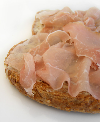 Toast with sufu and cured ham
