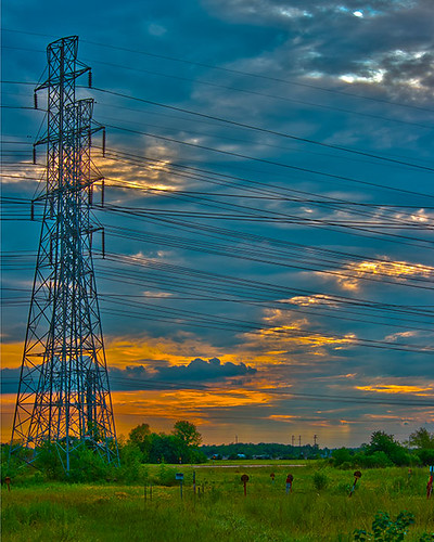 sunset clouds texas houston powerlines hdr clearlakecity pipersmeadow