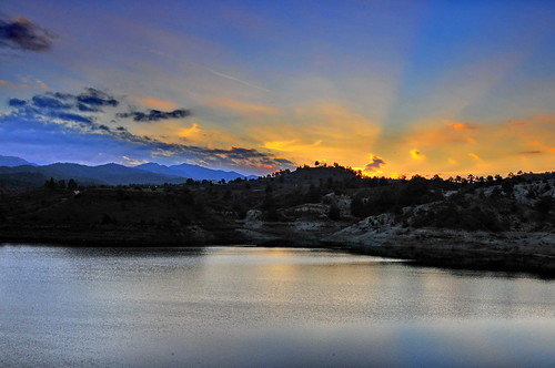 blue sunset water clouds reflections gold glow 111 dask orangeyellow lonelyfisherman nikond300 cypruslandscape dedicationfromcyprus varnavasthearchitect tamasosdam politikovillage