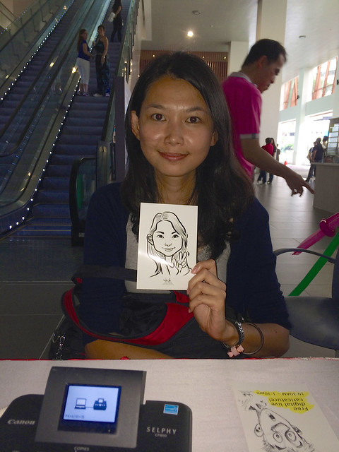 digital live caricature sketching for National Heart Centre Singapore