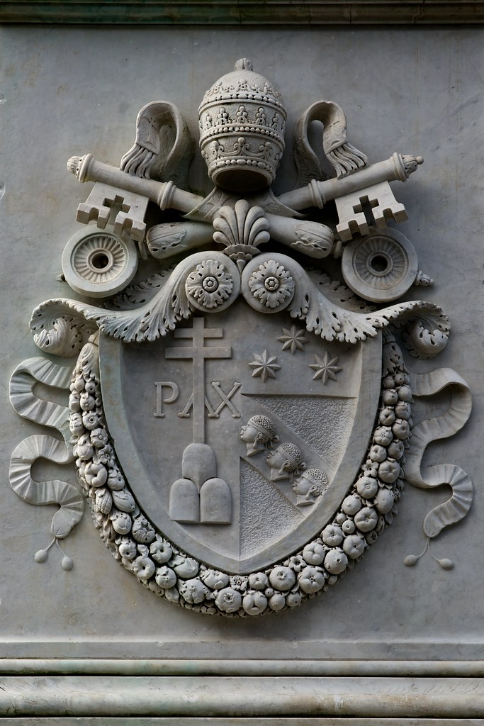 Papal Emblem in the Villa Borghese Gardens