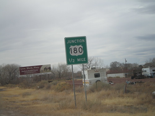 arizona sign stjohns junction intersection us180 biggreensign us191 az61 ushighway arizonastatehighway